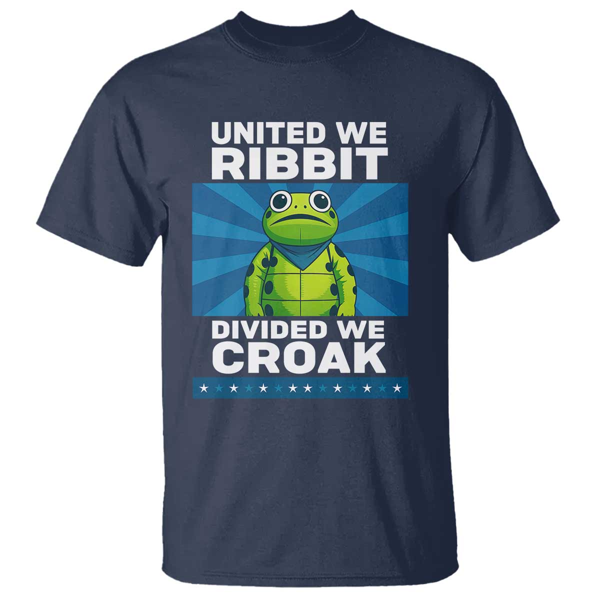Patriotic Protest Portland Frog T Shirt United We Ribbit Divided We Croak Resist TS02 Navy Print Your Wear