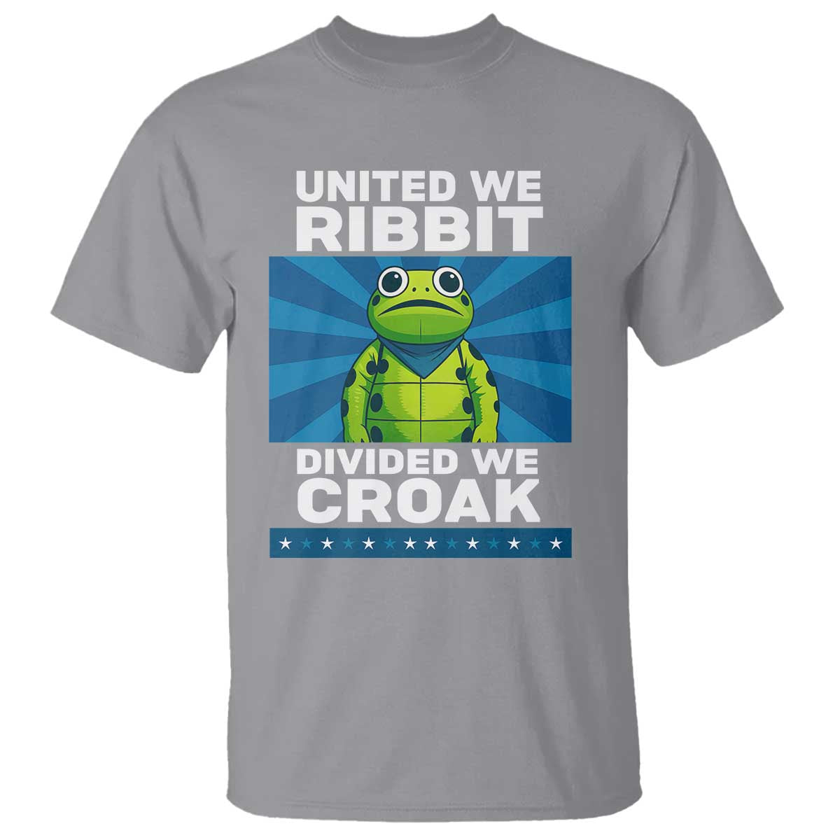 Patriotic Protest Portland Frog T Shirt United We Ribbit Divided We Croak Resist TS02 Sport Gray Print Your Wear