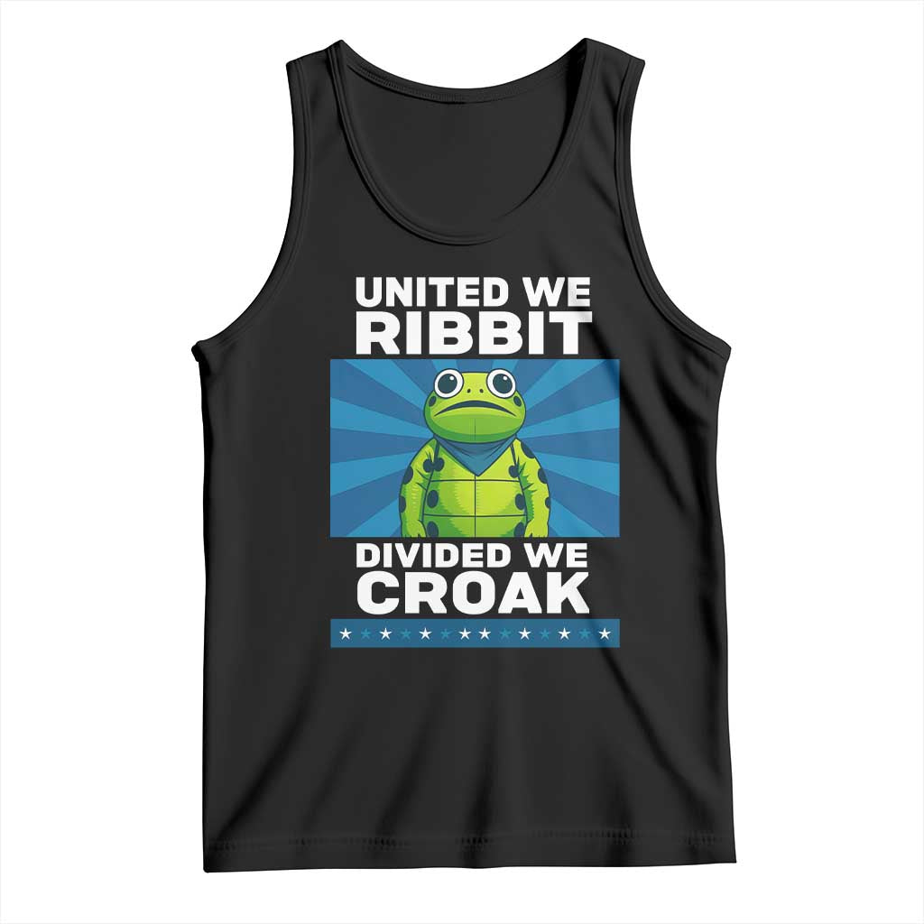 Patriotic Protest Portland Frog Tank Top United We Ribbit Divided We Croak Resist TS02 Black Print Your Wear