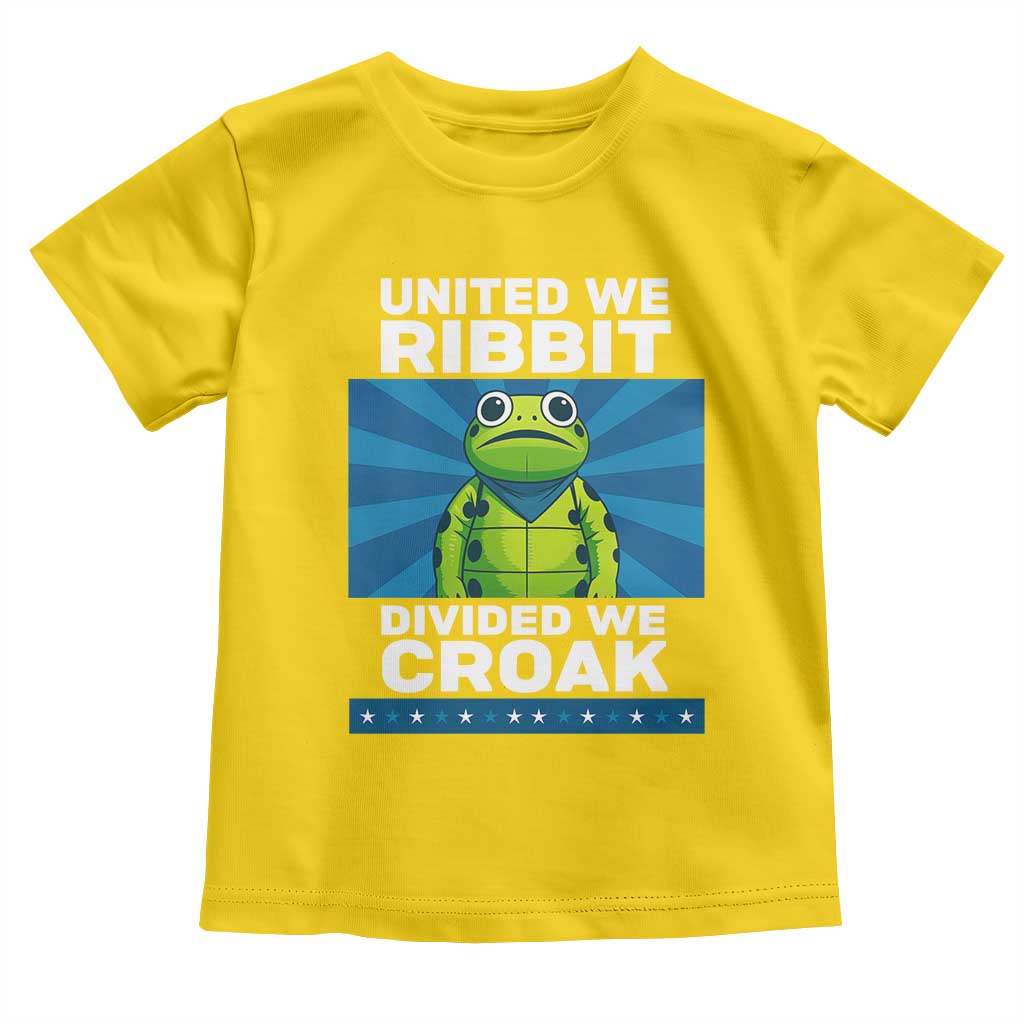 Patriotic Protest Portland Frog Toddler T Shirt United We Ribbit Divided We Croak Resist TS02 Daisy Print Your Wear