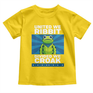 Patriotic Protest Portland Frog Toddler T Shirt United We Ribbit Divided We Croak Resist TS02 Daisy Print Your Wear