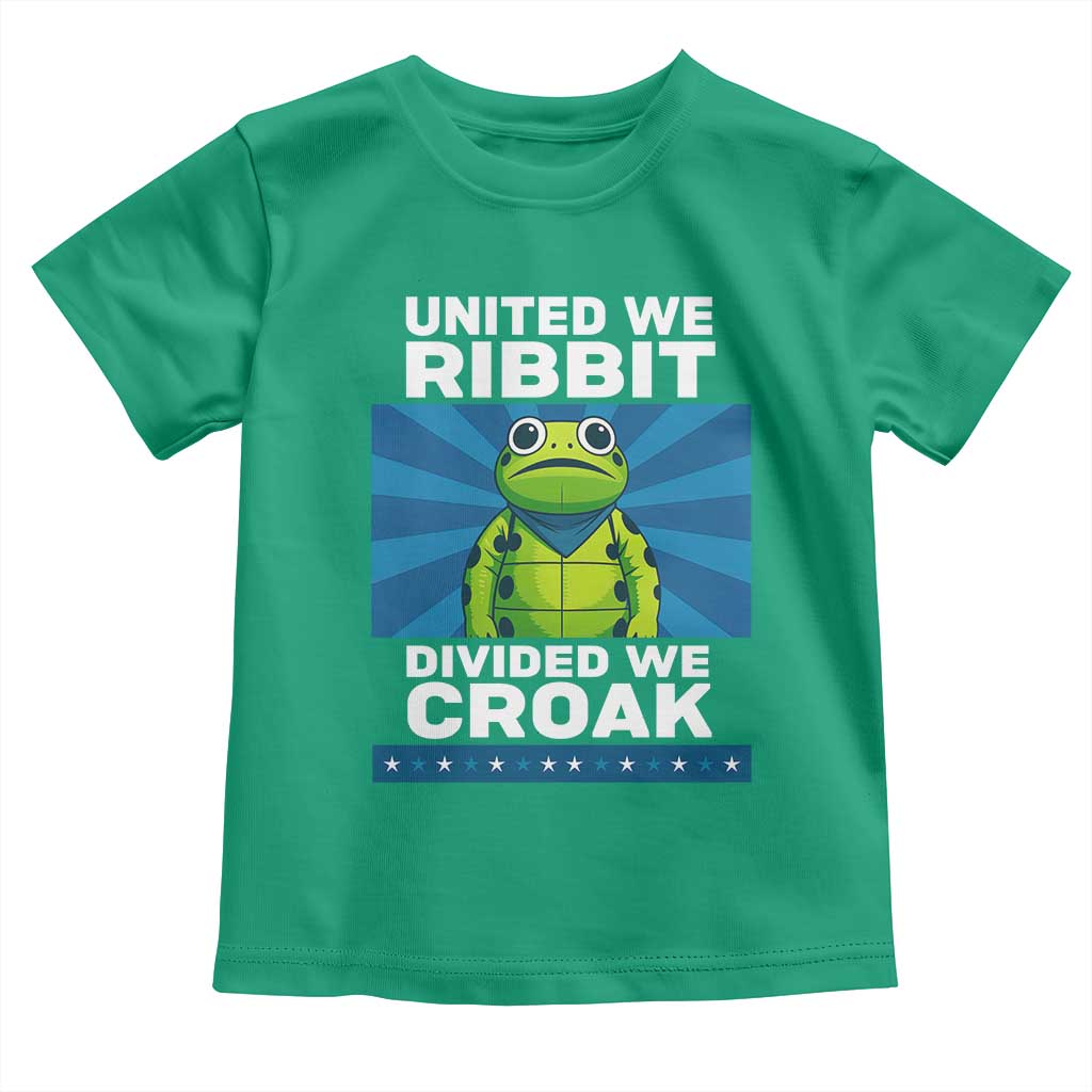 Patriotic Protest Portland Frog Toddler T Shirt United We Ribbit Divided We Croak Resist TS02 Irish Green Print Your Wear