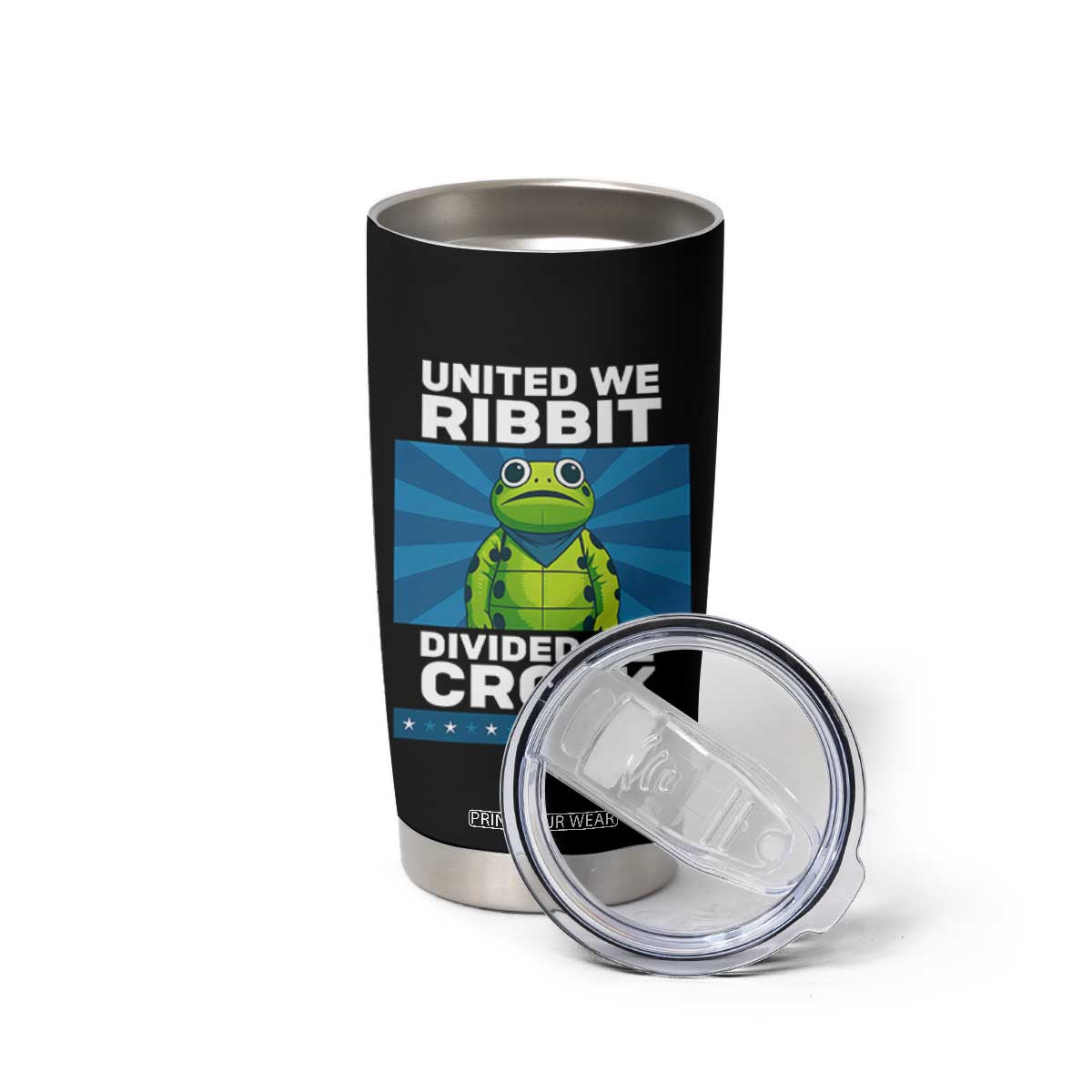 Patriotic Protest Portland Frog Tumbler Cup United We Ribbit Divided We Croak Resist TS02 Print Your Wear