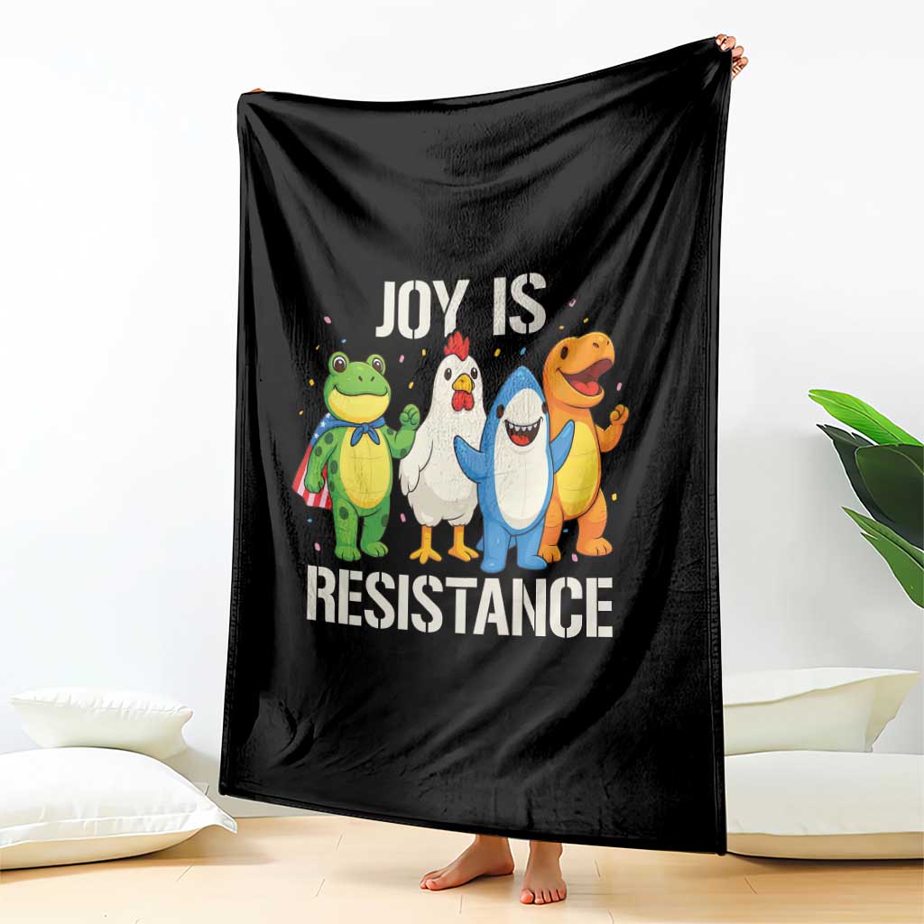 Portland Protest Inflatable Mascot Parade Throw Blanket Joy Is Resistance Resist Frog Shark Chicken Dino TS02 Print Your Wear
