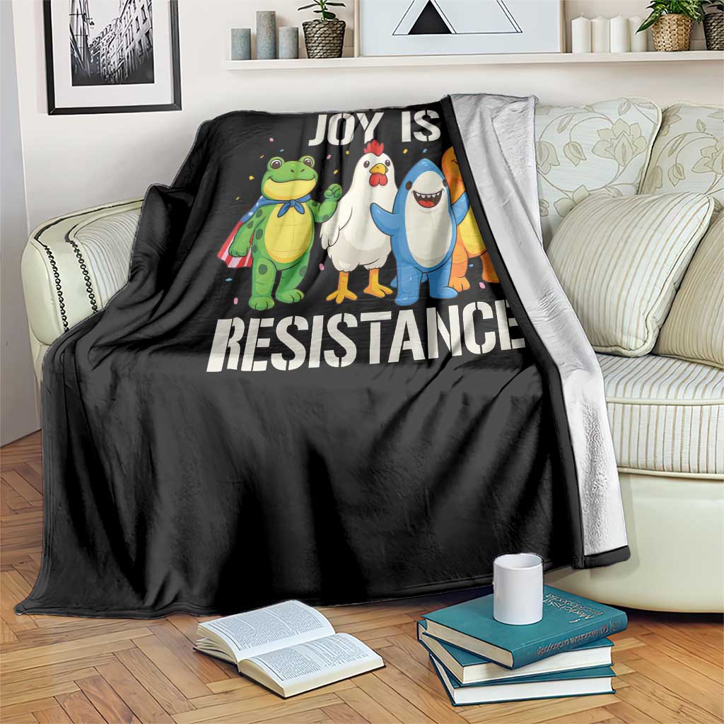 Portland Protest Inflatable Mascot Parade Throw Blanket Joy Is Resistance Resist Frog Shark Chicken Dino TS02 Print Your Wear