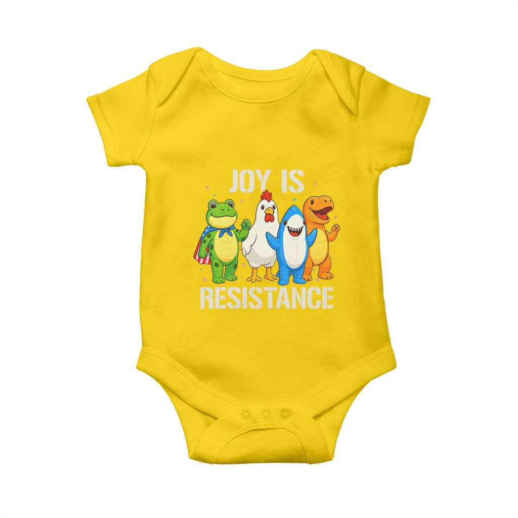 Portland Protest Inflatable Mascot Parade Baby Onesie Joy Is Resistance Resist Frog Shark Chicken Dino TS02 Daisy Print Your Wear