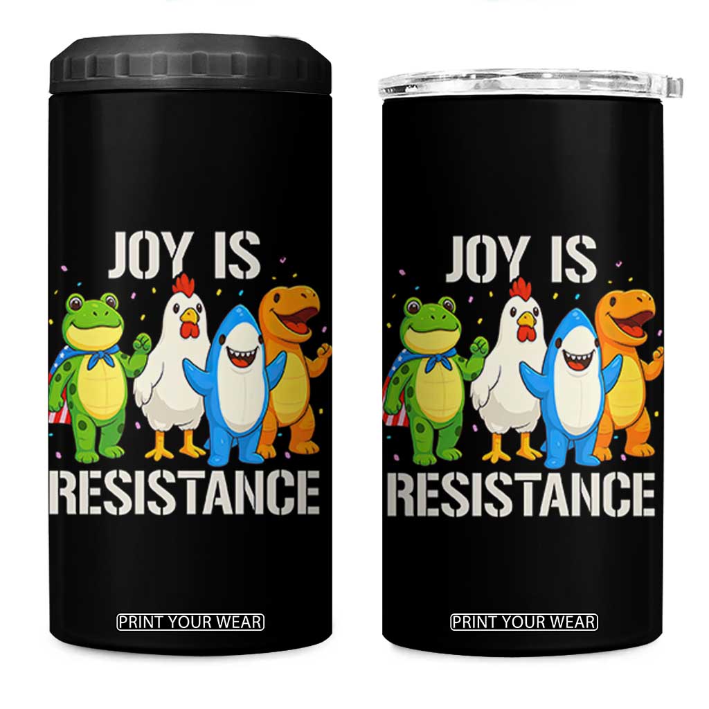 Portland Protest Inflatable Mascot Parade 4 in 1 Can Cooler Tumbler Joy Is Resistance Resist Frog Shark Chicken Dino TS02 One Size: 16 oz Black Print Your Wear