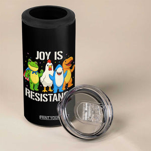 Portland Protest Inflatable Mascot Parade 4 in 1 Can Cooler Tumbler Joy Is Resistance Resist Frog Shark Chicken Dino TS02 Print Your Wear