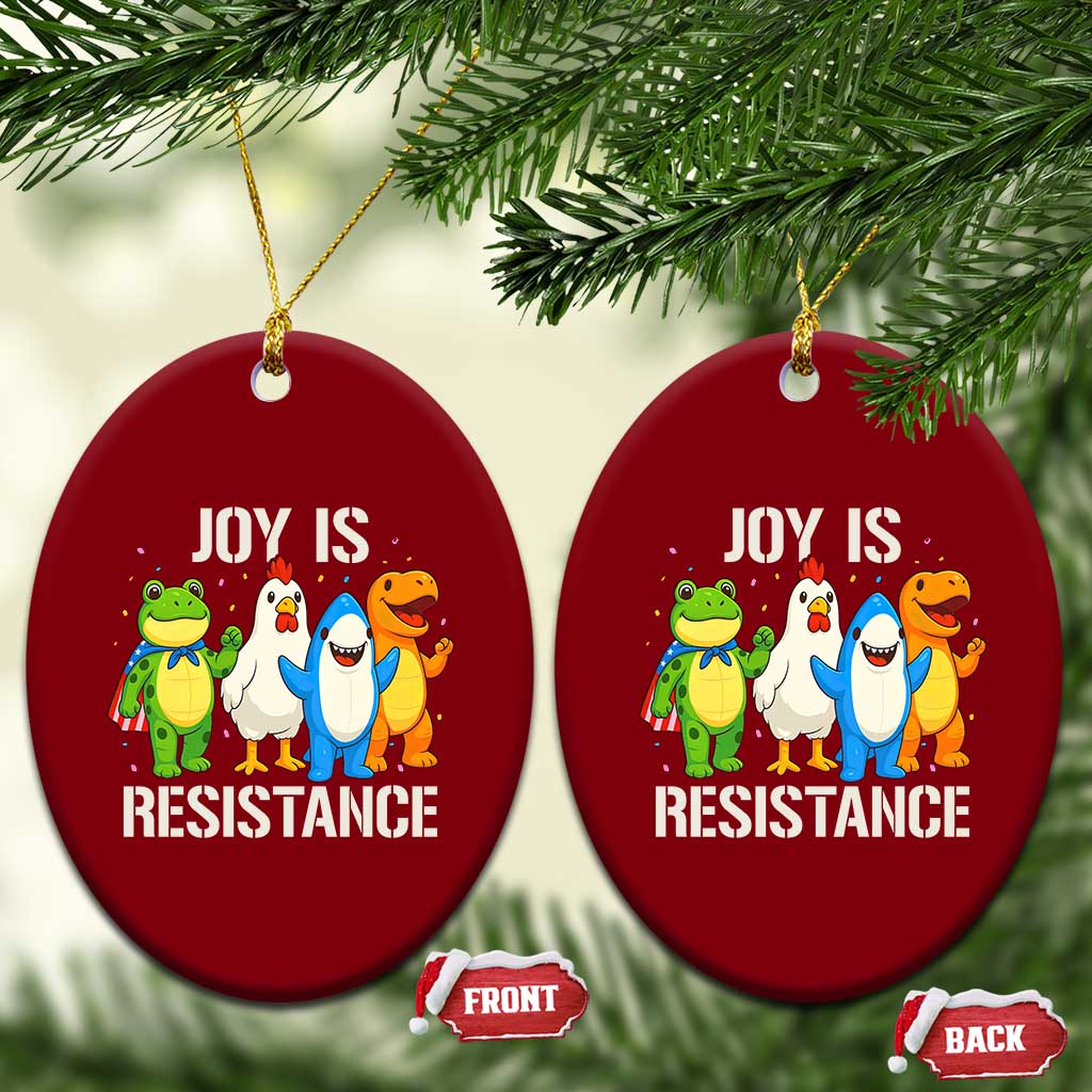 Portland Protest Inflatable Mascot Parade Ceramic Ornament Joy Is Resistance Resist Frog Shark Chicken Dino TS02 Print Your Wear