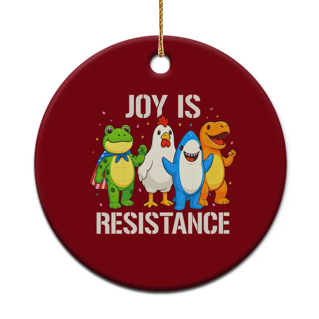 Portland Protest Inflatable Mascot Parade Ceramic Ornament Joy Is Resistance Resist Frog Shark Chicken Dino - Print Your Wear