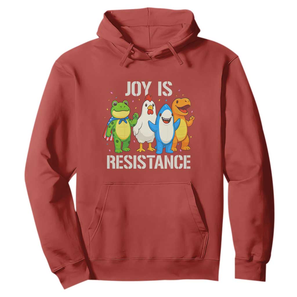 Portland Protest Inflatable Mascot Parade Hoodie Joy Is Resistance Resist Frog Shark Chicken Dino TS02 Red Print Your Wear