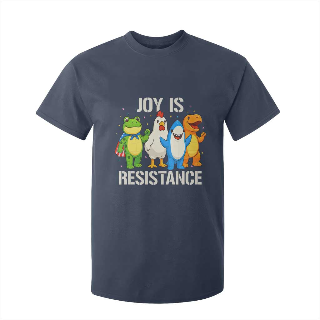 Portland Protest Inflatable Mascot Parade T Shirt For Kid Joy Is Resistance Resist Frog Shark Chicken Dino TS02 Navy Print Your Wear