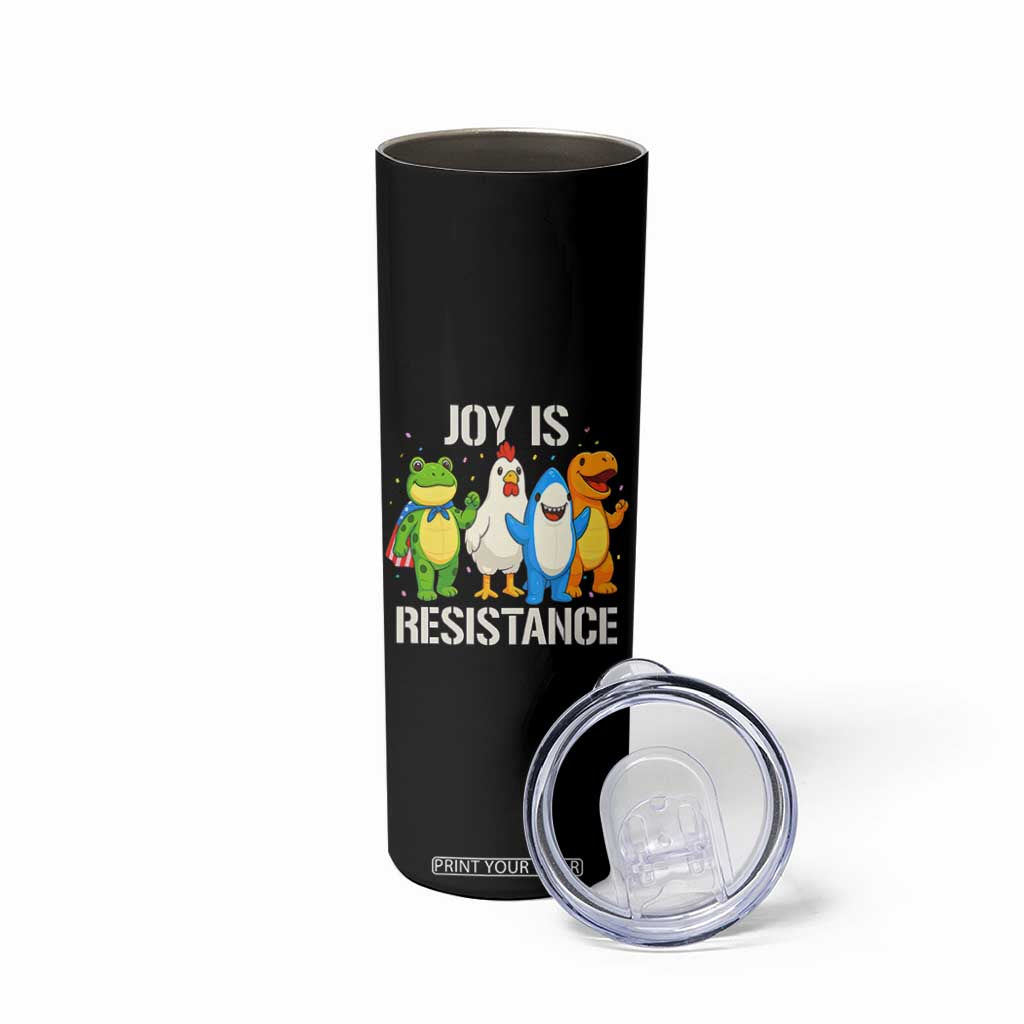 Portland Protest Inflatable Mascot Parade Skinny Tumbler Joy Is Resistance Resist Frog Shark Chicken Dino TS02 Print Your Wear
