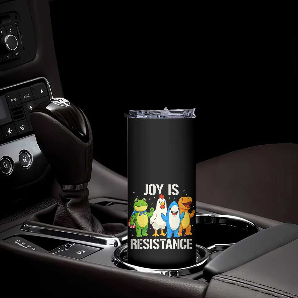 Portland Protest Inflatable Mascot Parade Skinny Tumbler Joy Is Resistance Resist Frog Shark Chicken Dino TS02 Print Your Wear