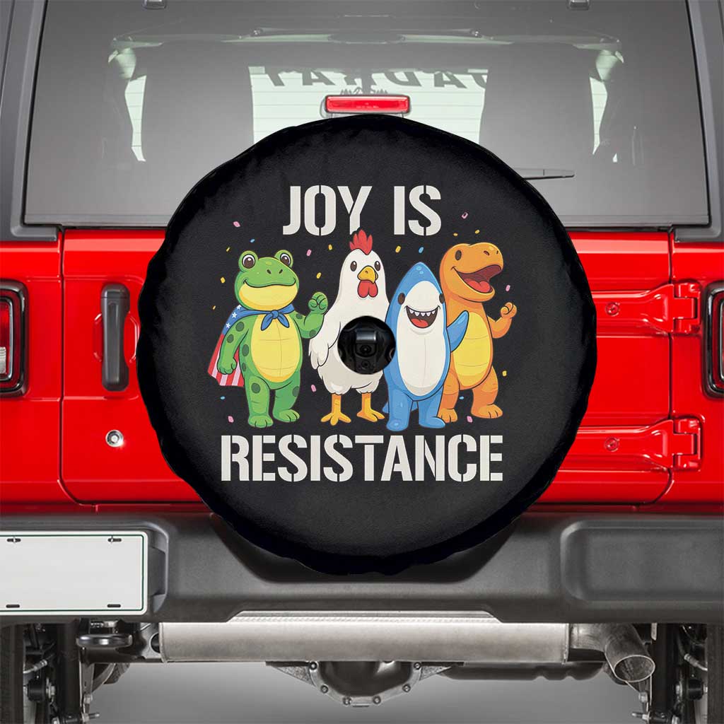 Portland Protest Inflatable Mascot Parade Spare Tire Cover Joy Is Resistance Resist Frog Shark Chicken Dino TS02 Black Print Your Wear