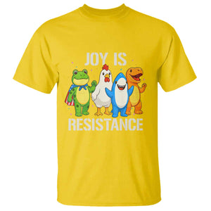Portland Protest Inflatable Mascot Parade T Shirt Joy Is Resistance Resist Frog Shark Chicken Dino TS02 Daisy Print Your Wear