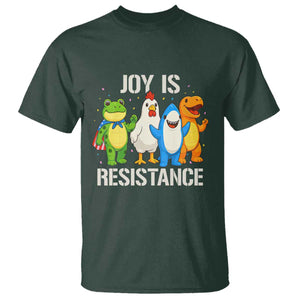 Portland Protest Inflatable Mascot Parade T Shirt Joy Is Resistance Resist Frog Shark Chicken Dino TS02 Dark Forest Green Print Your Wear