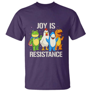 Portland Protest Inflatable Mascot Parade T Shirt Joy Is Resistance Resist Frog Shark Chicken Dino TS02 Purple Print Your Wear