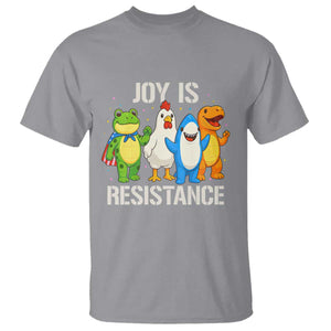 Portland Protest Inflatable Mascot Parade T Shirt Joy Is Resistance Resist Frog Shark Chicken Dino TS02 Sport Gray Print Your Wear