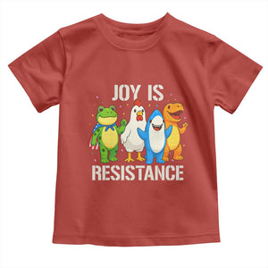 Portland Protest Inflatable Mascot Parade Toddler T Shirt Joy Is Resistance Resist Frog Shark Chicken Dino TS02 Red Print Your Wear