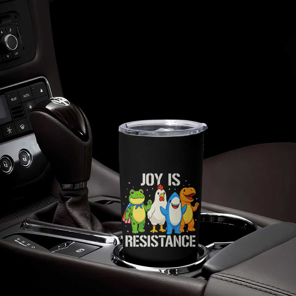 Portland Protest Inflatable Mascot Parade Tumbler Cup Joy Is Resistance Resist Frog Shark Chicken Dino TS02 Print Your Wear