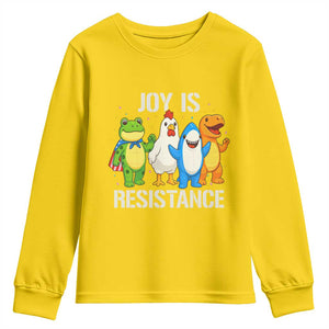 Portland Protest Inflatable Mascot Parade Youth Sweatshirt Joy Is Resistance Resist Frog Shark Chicken Dino TS02 Daisy Print Your Wear