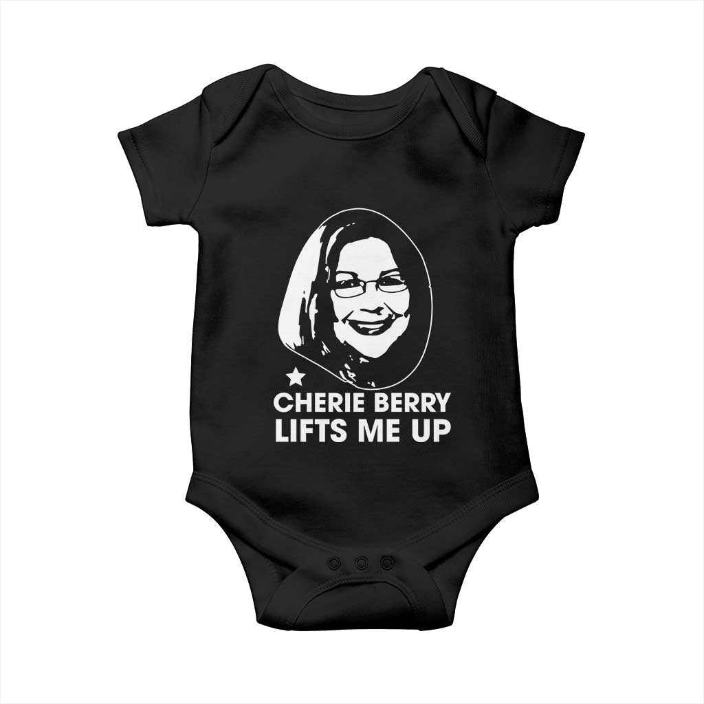 Cherie Berry Lifts Me Up Baby Onesie Elevator Tribute Funny NC Meme TS02 Black Print Your Wear