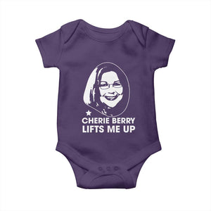Cherie Berry Lifts Me Up Baby Onesie Elevator Tribute Funny NC Meme TS02 Purple Print Your Wear