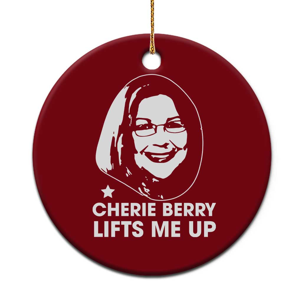 Cherie Berry Lifts Me Up Ceramic Ornament Elevator Tribute Funny NC Meme TS02 1pc Red Print Your Wear