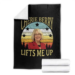 Cherie Berry Lifts Me Up Throw Blanket Retro Vintage Elevator Tribute Funny NC Meme TS02 Black Print Your Wear