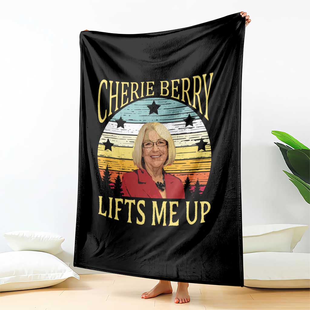 Cherie Berry Lifts Me Up Throw Blanket Retro Vintage Elevator Tribute Funny NC Meme TS02 Print Your Wear