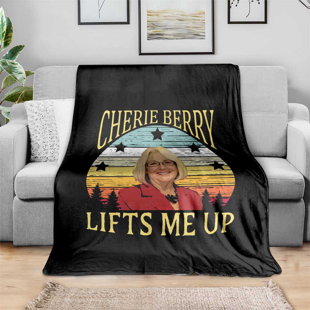 Cherie Berry Lifts Me Up Throw Blanket Retro Vintage Elevator Tribute Funny NC Meme TS02 Print Your Wear