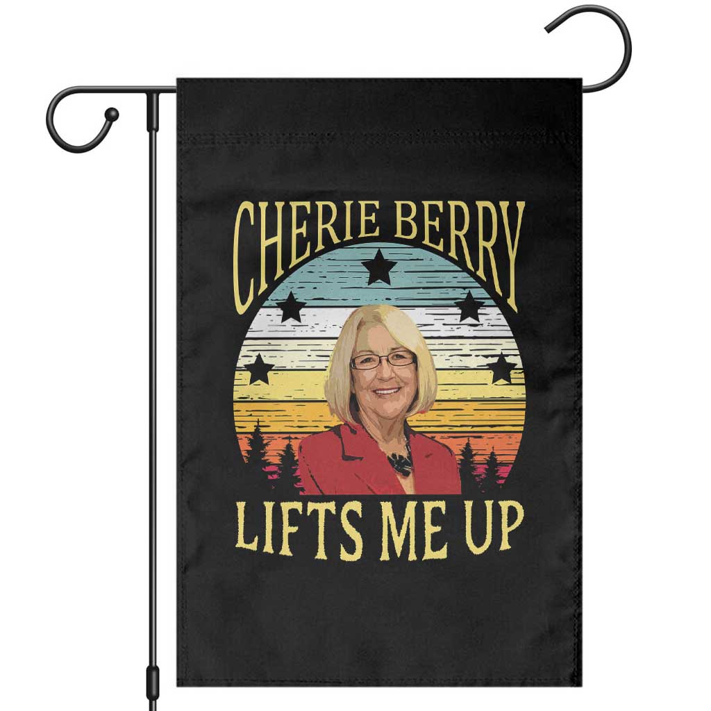 Cherie Berry Lifts Me Up Garden Flag Retro Vintage Elevator Tribute Funny NC Meme TS02 Black Print Your Wear