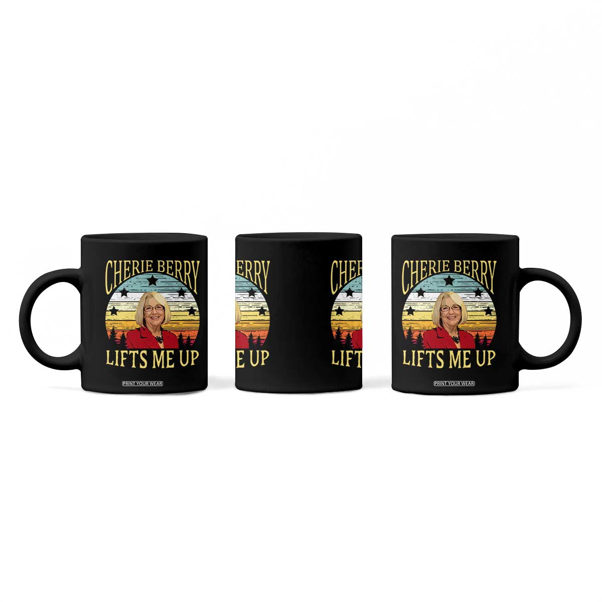 Cherie Berry Lifts Me Up Coffee Mug Retro Vintage Elevator Tribute Funny NC Meme TS02 Print Your Wear