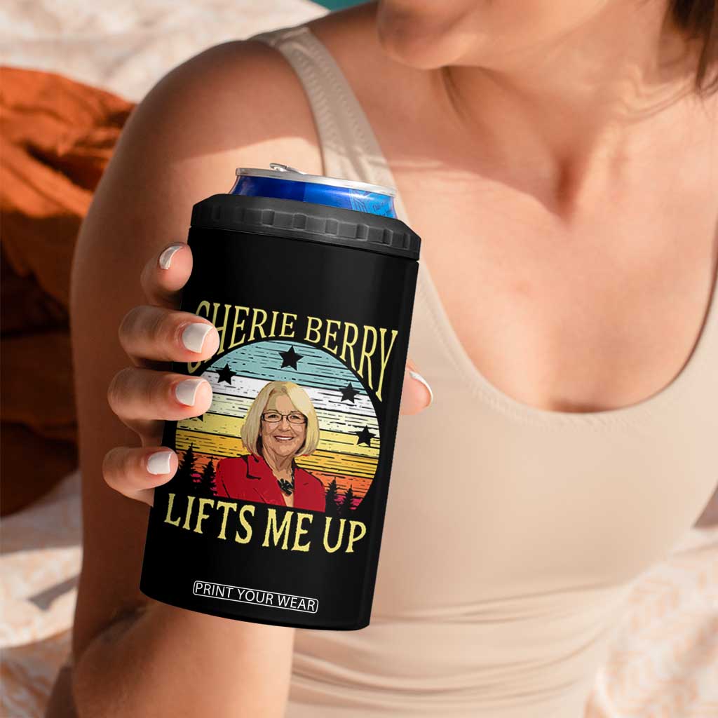 Cherie Berry Lifts Me Up 4 in 1 Can Cooler Tumbler Retro Vintage Elevator Tribute Funny NC Meme TS02 Print Your Wear