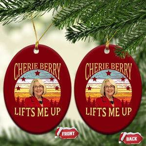 Cherie Berry Lifts Me Up Ceramic Ornament Retro Vintage Elevator Tribute Funny NC Meme TS02 Print Your Wear