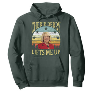 Cherie Berry Lifts Me Up Hoodie Retro Vintage Elevator Tribute Funny NC Meme TS02 Dark Forest Green Print Your Wear
