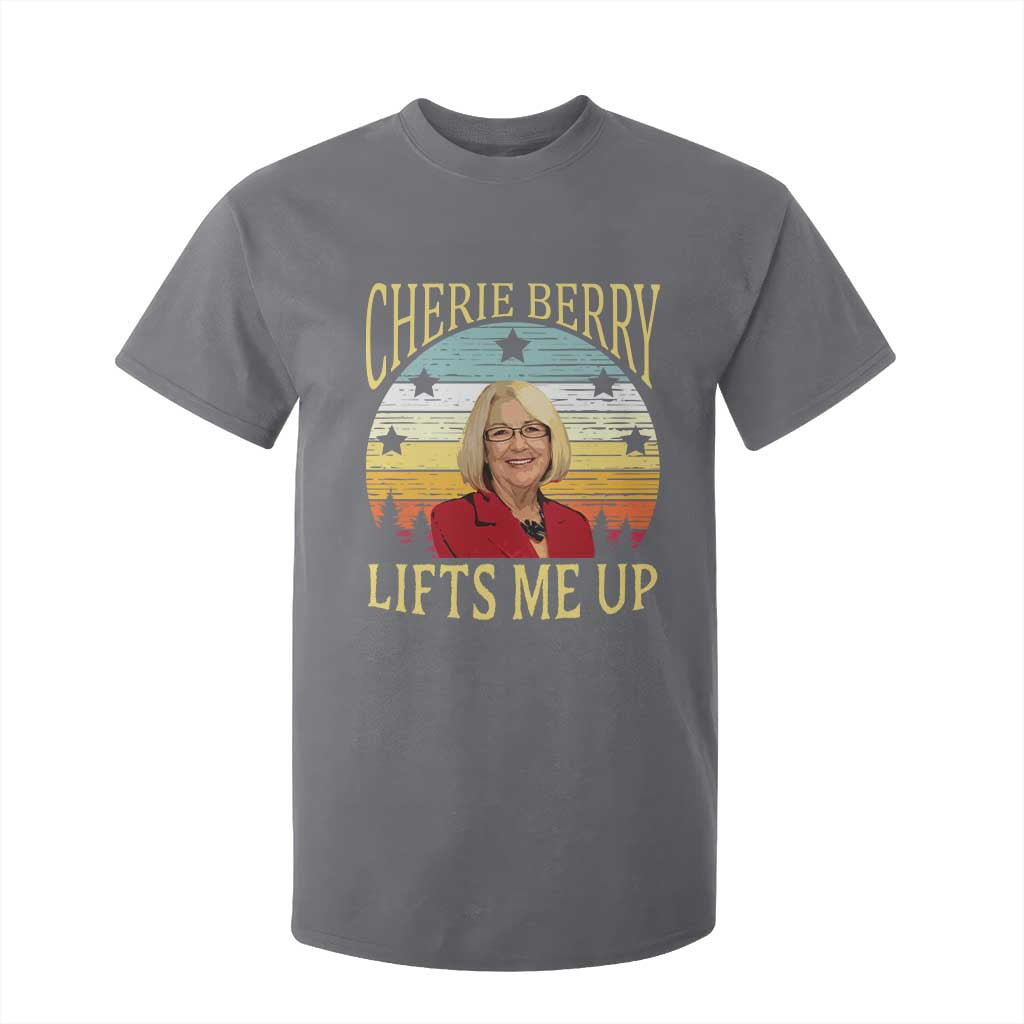 Cherie Berry Lifts Me Up T Shirt For Kid Retro Vinatge Elevator Tribute Funny NC Meme TS02 Charcoal Print Your Wear