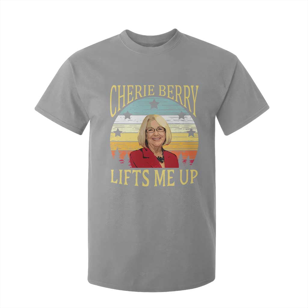 Cherie Berry Lifts Me Up T Shirt For Kid Retro Vintage Elevator Tribute Funny NC Meme TS02 Sport Gray Print Your Wear