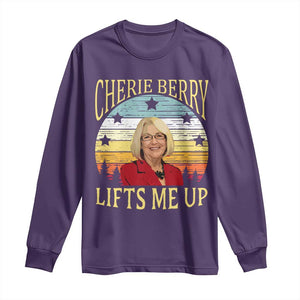 Cherie Berry Lifts Me Up Long Sleeve Shirt Retro Vintage Elevator Tribute Funny NC Meme TS02 Purple Print Your Wear