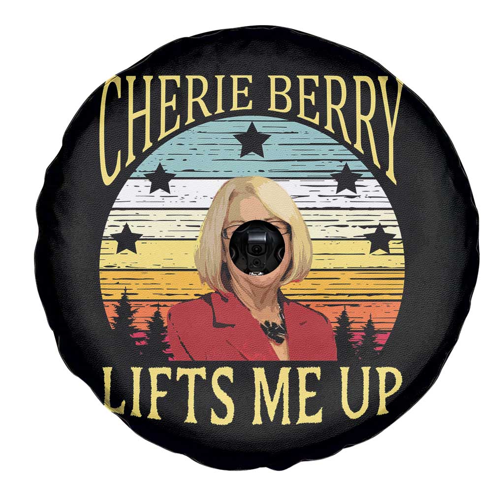 Cherie Berry Lifts Me Up Spare Tire Cover Retro Vinatge Elevator Tribute Funny NC Meme TS02 Print Your Wear