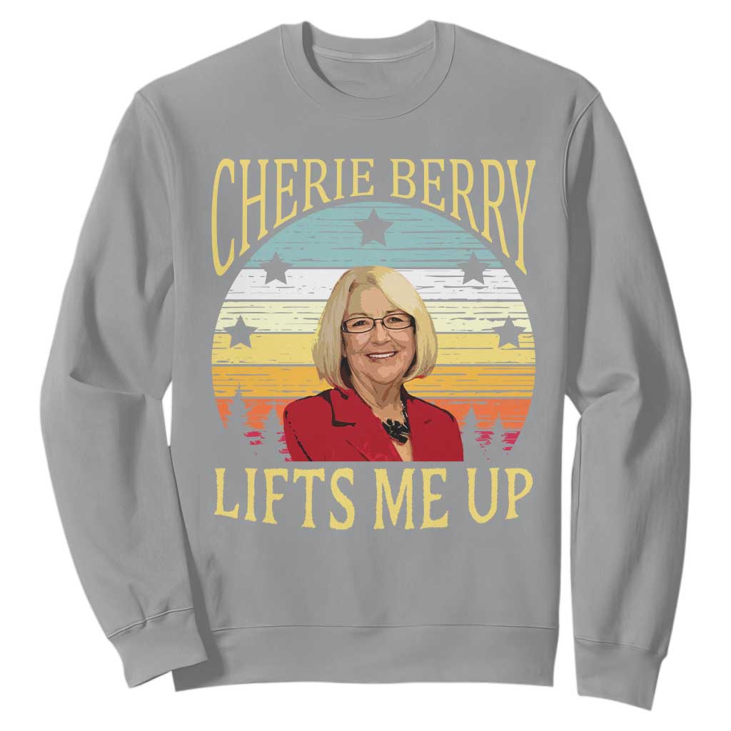 Cherie Berry Lifts Me Up Sweatshirt Retro Vinatge Elevator Tribute Funny NC Meme TS02 Sport Gray Print Your Wear