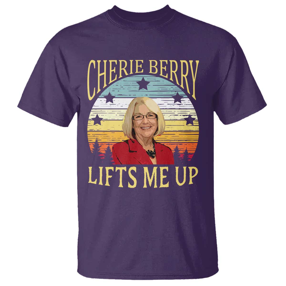 Cherie Berry Lifts Me Up T Shirt Retro Vintage Elevator Tribute Funny NC Meme TS02 Purple Print Your Wear