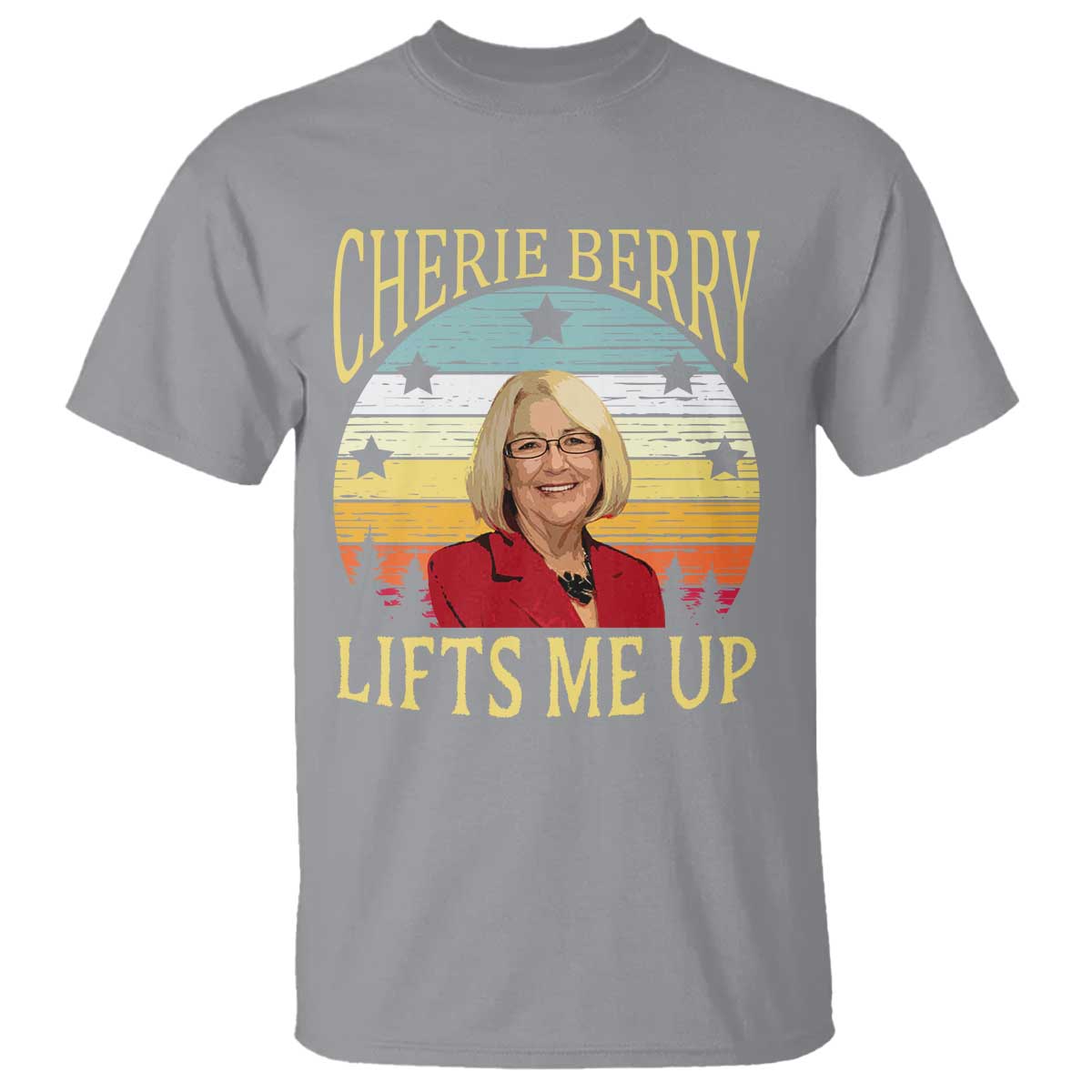 Cherie Berry Lifts Me Up T Shirt Retro Vintage Elevator Tribute Funny NC Meme TS02 Sport Gray Print Your Wear