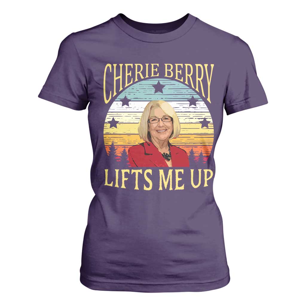 Cherie Berry Lifts Me Up T Shirt For Women Retro Vintage Elevator Tribute Funny NC Meme TS02 Purple Print Your Wear