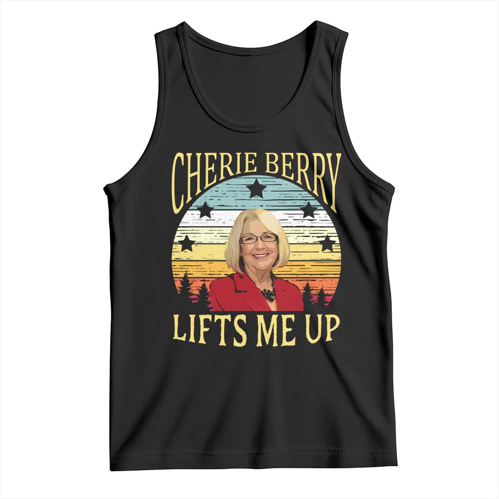 Cherie Berry Lifts Me Up Tank Top Retro Vinatge Elevator Tribute Funny NC Meme TS02 Black Print Your Wear