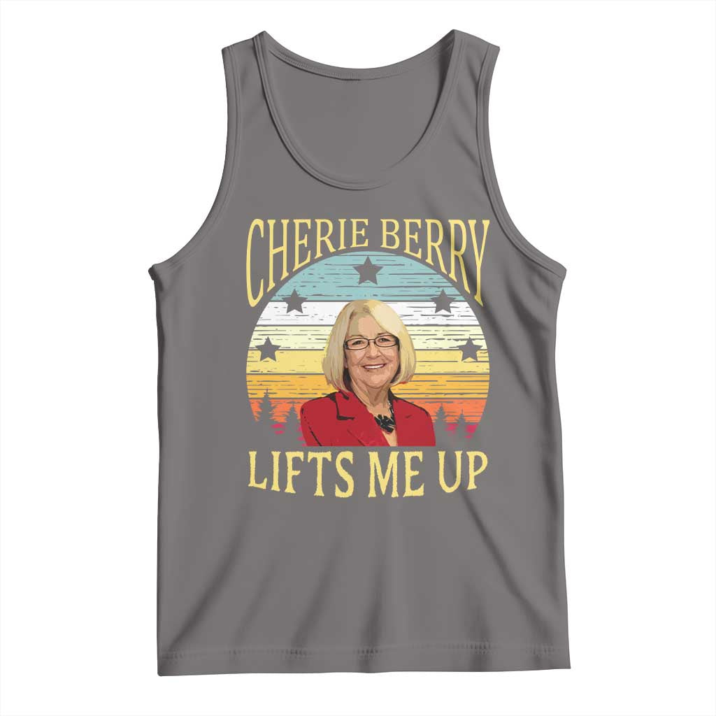 Cherie Berry Lifts Me Up Tank Top Retro Vintage Elevator Tribute Funny NC Meme TS02 Deep Heather Print Your Wear