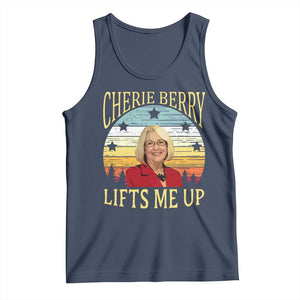 Cherie Berry Lifts Me Up Tank Top Retro Vintage Elevator Tribute Funny NC Meme TS02 Navy Print Your Wear