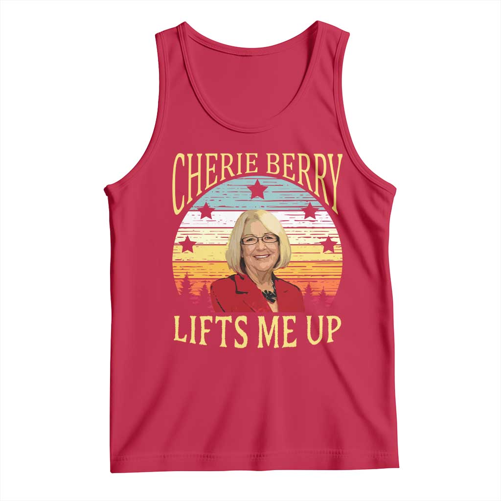 Cherie Berry Lifts Me Up Tank Top Retro Vintage Elevator Tribute Funny NC Meme TS02 Red Print Your Wear