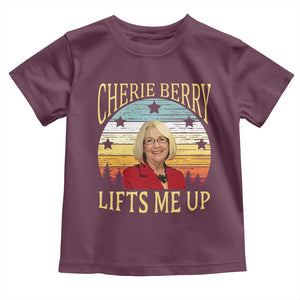 Cherie Berry Lifts Me Up Toddler T Shirt Retro Vintage Elevator Tribute Funny NC Meme TS02 Maroon Print Your Wear